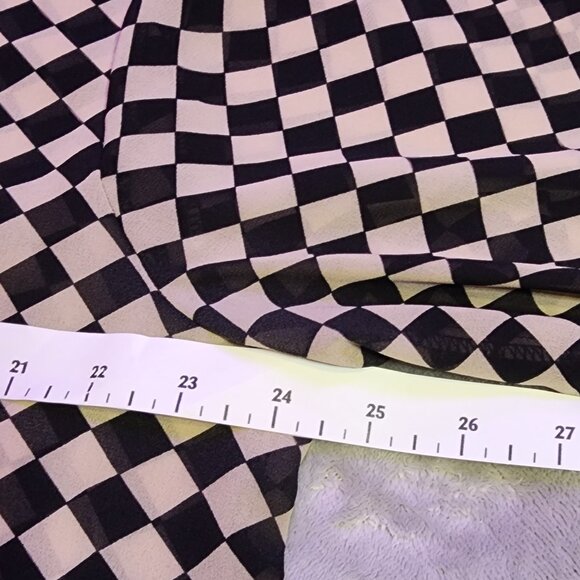 1XL Sheer Black & Tan long sleeve blouse Shein Curve - Picture 7 of 14